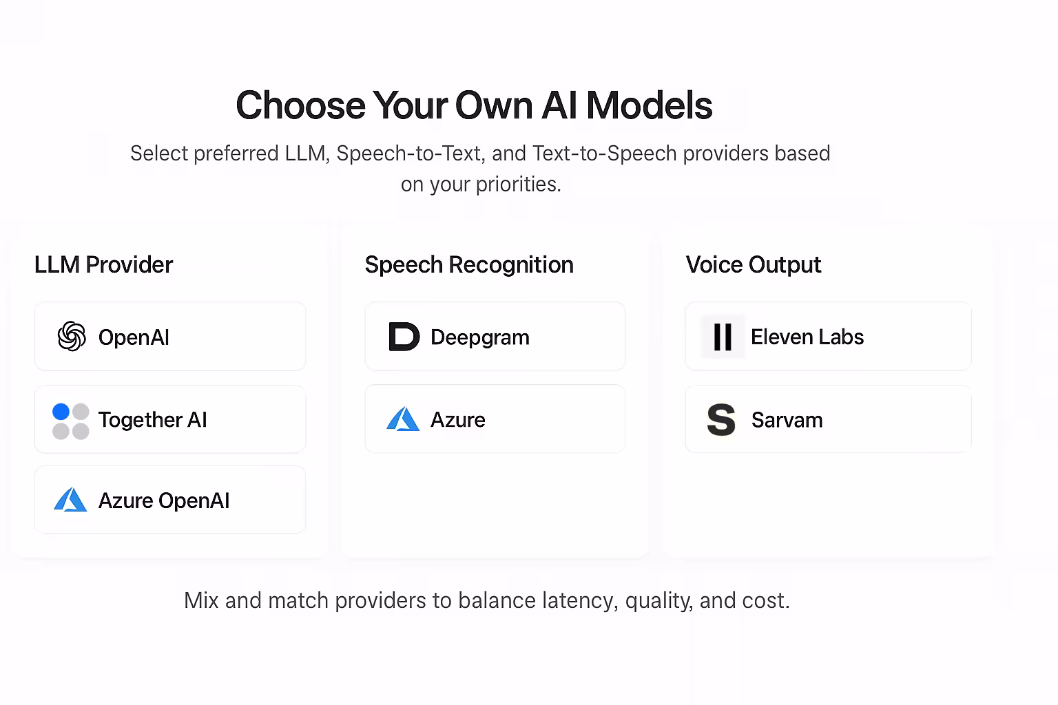 Custom Model Selection